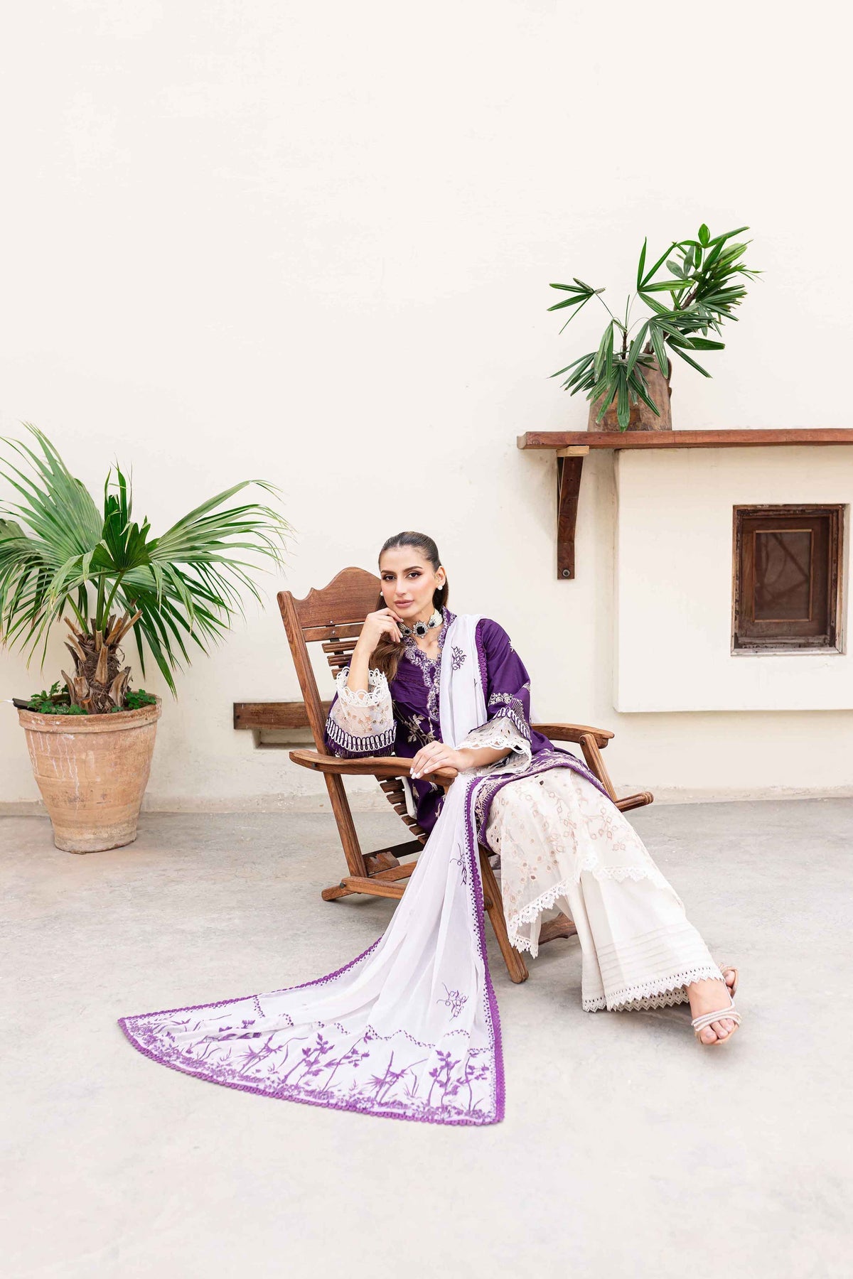 Sable Vogue | Shiree Lawn 24 | Plum Orchid - Pakistani Clothes for women, in United Kingdom and United States