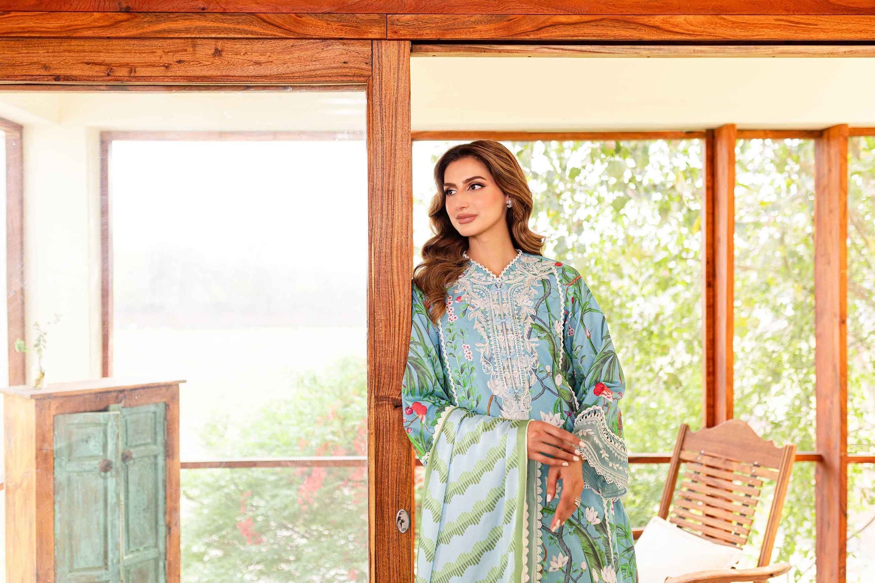 Sable Vogue | Shiree Lawn 24 | Flower Of Paradise - Pakistani Clothes for women, in United Kingdom and United States