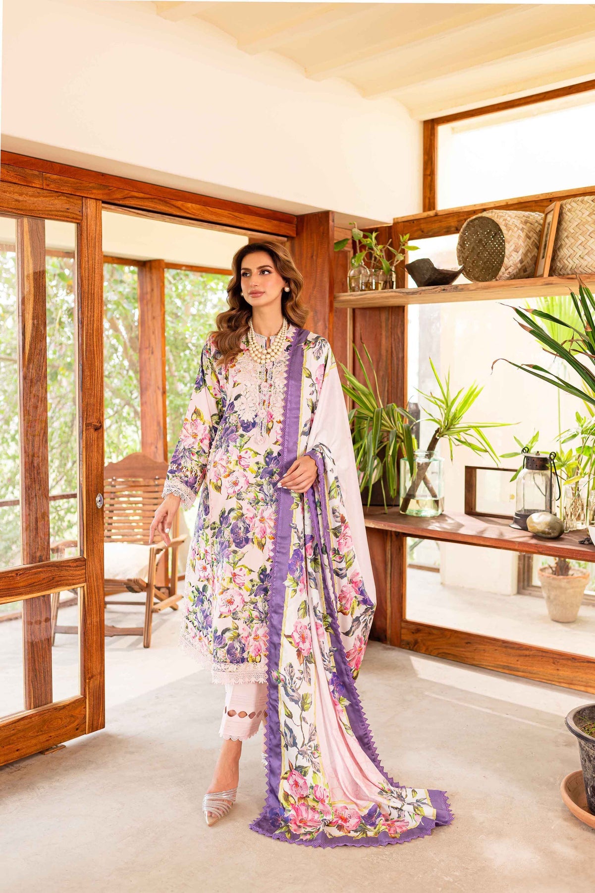 Sable Vogue | Shiree Lawn 24 | Pink Gardenia - Pakistani Clothes for women, in United Kingdom and United States