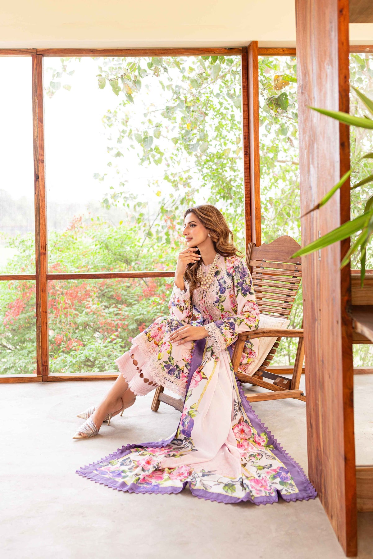 Sable Vogue | Shiree Lawn 24 | Pink Gardenia - Pakistani Clothes for women, in United Kingdom and United States