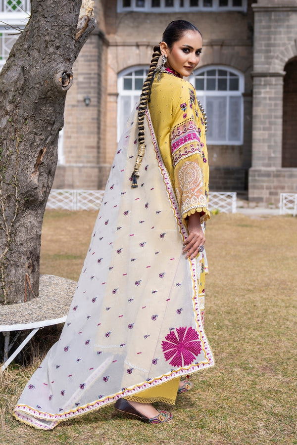 Ittehad | Hussan e Jahan Lawn | ORGANZA DUPATTA X02 - Pakistani Clothes for women, in United Kingdom and United States