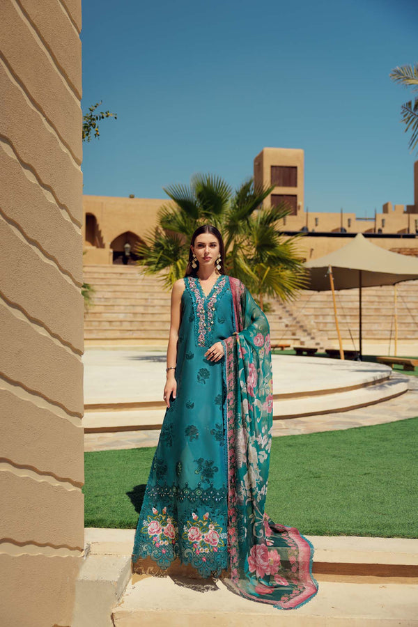 Noor by Saadia Asad | Eid Laserkari Lawn 24 | D4 - Hoorain Designer Wear - Pakistani Ladies Branded Stitched Clothes in United Kingdom, United states, CA and Australia
