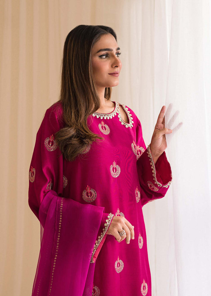 Sadaf Fawad Khan | Lyla Festive Pret | Punchy Pink - Hoorain Designer Wear - Pakistani Ladies Branded Stitched Clothes in United Kingdom, United states, CA and Australia