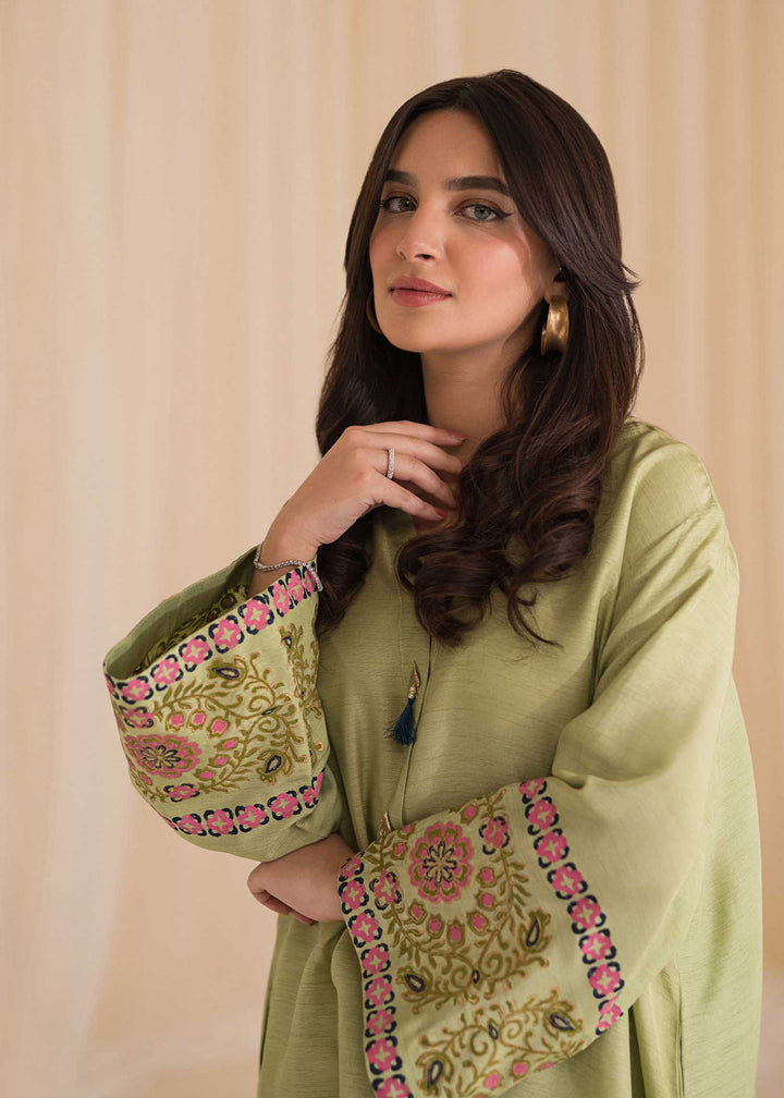 Sadaf Fawad Khan | Lyla Festive Pret | Moss - Hoorain Designer Wear - Pakistani Ladies Branded Stitched Clothes in United Kingdom, United states, CA and Australia