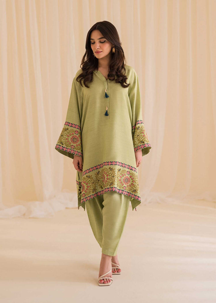 Sadaf Fawad Khan | Lyla Festive Pret | Moss - Hoorain Designer Wear - Pakistani Ladies Branded Stitched Clothes in United Kingdom, United states, CA and Australia