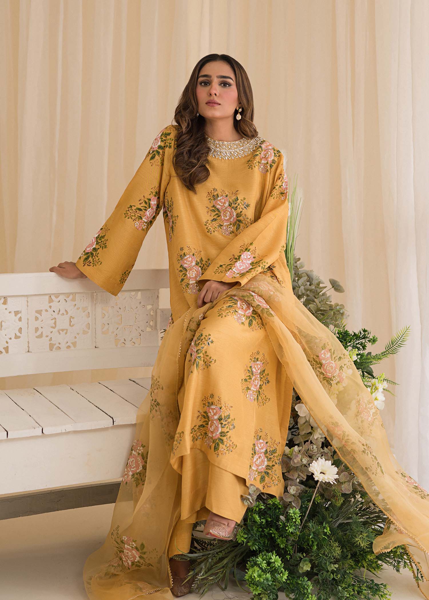 Sadaf Fawad Khan | Lyla Festive Pret | Lemon Zest - Pakistani Clothes for women, in United Kingdom and United States