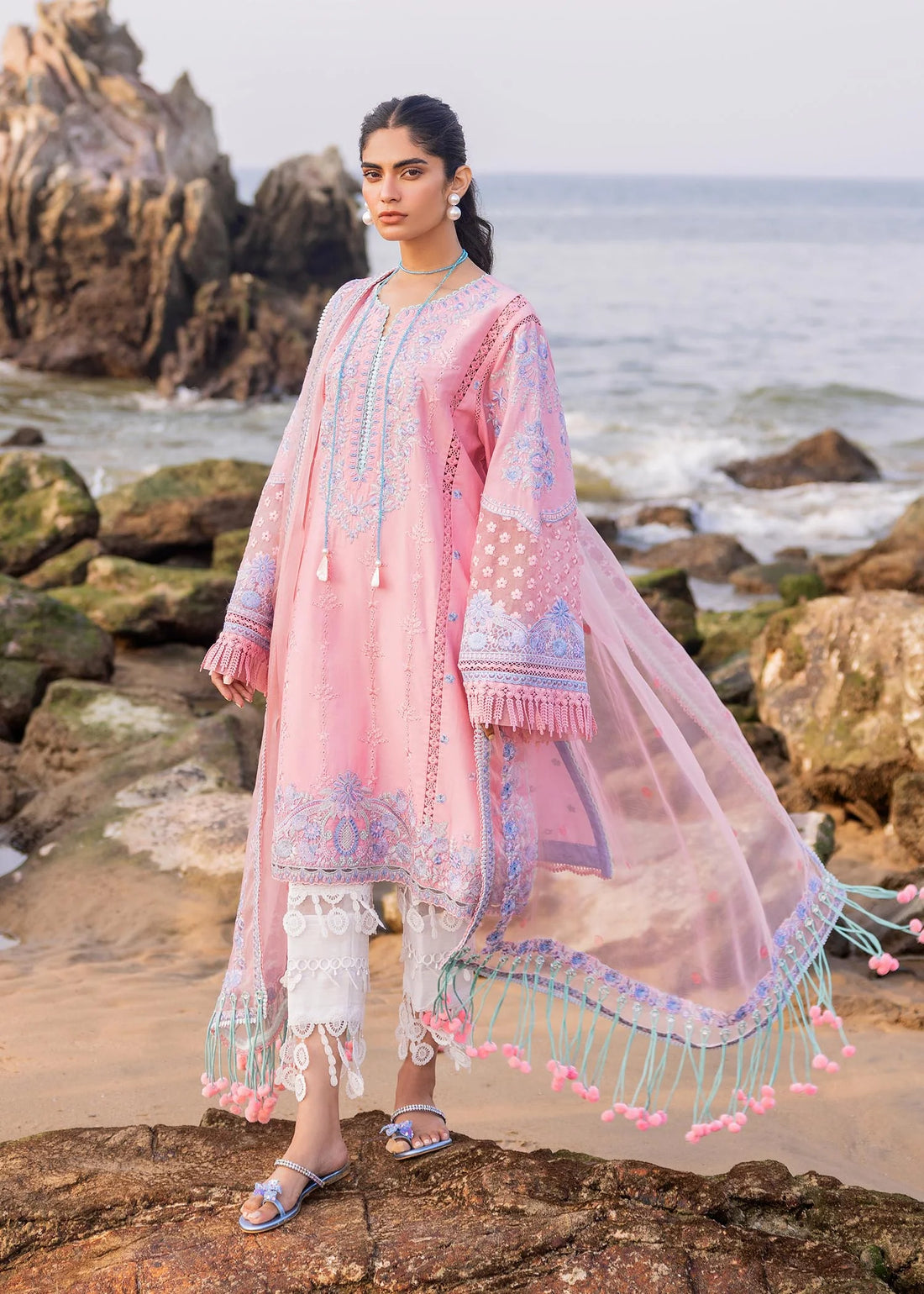 Sadaf Fawad Khan | Siraa Luxury Lawn 24| Amira (B) - Pakistani Clothes for women, in United Kingdom and United States