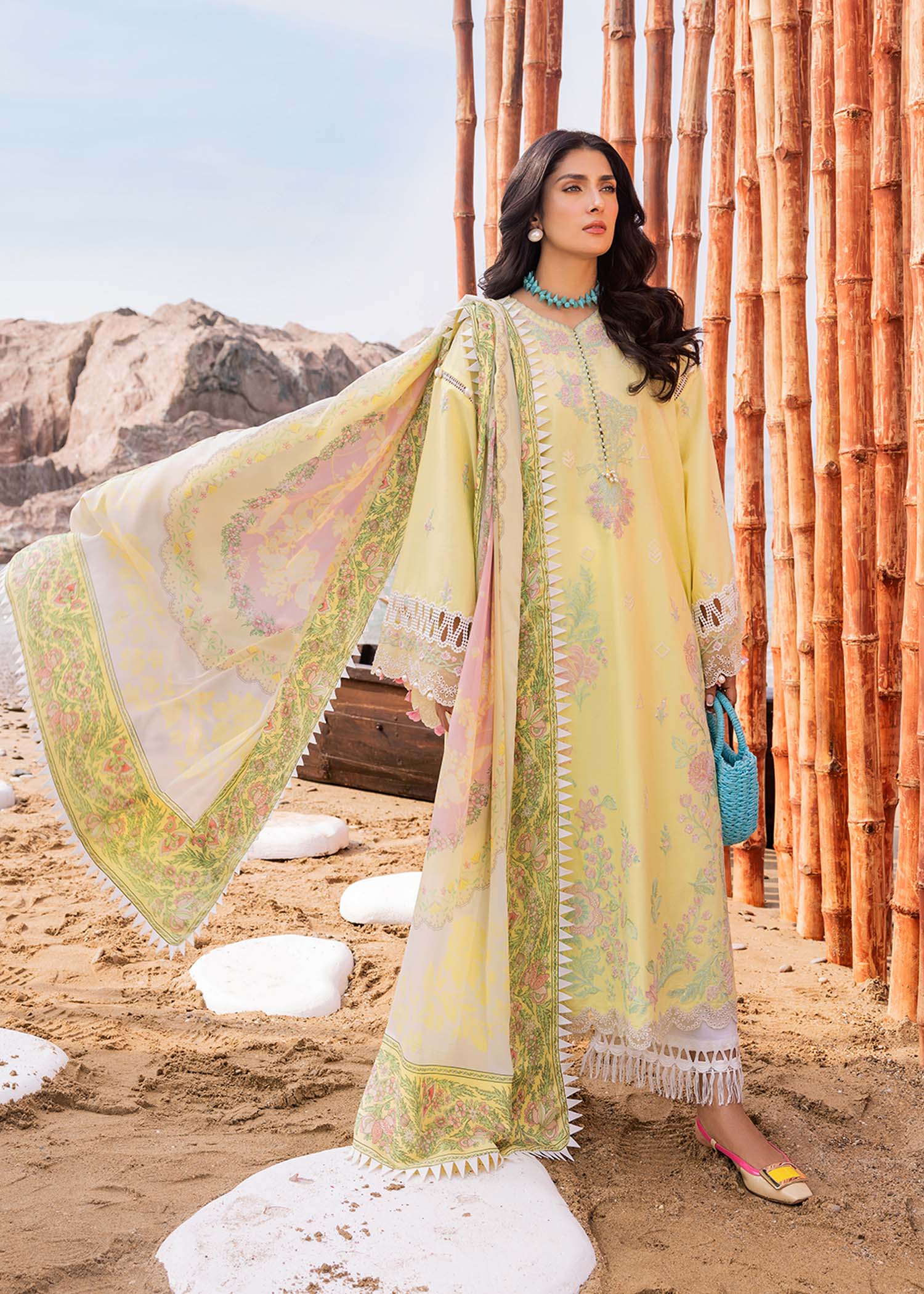 Sadaf Fawad Khan | Siraa Luxury Lawn 24| Amani (A) - Pakistani Clothes for women, in United Kingdom and United States