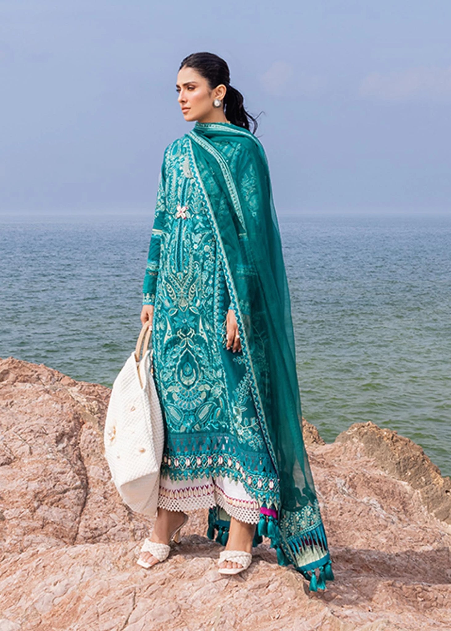 Sadaf Fawad Khan | Siraa Luxury Lawn 24| Elaheh (A) - Pakistani Clothes for women, in United Kingdom and United States