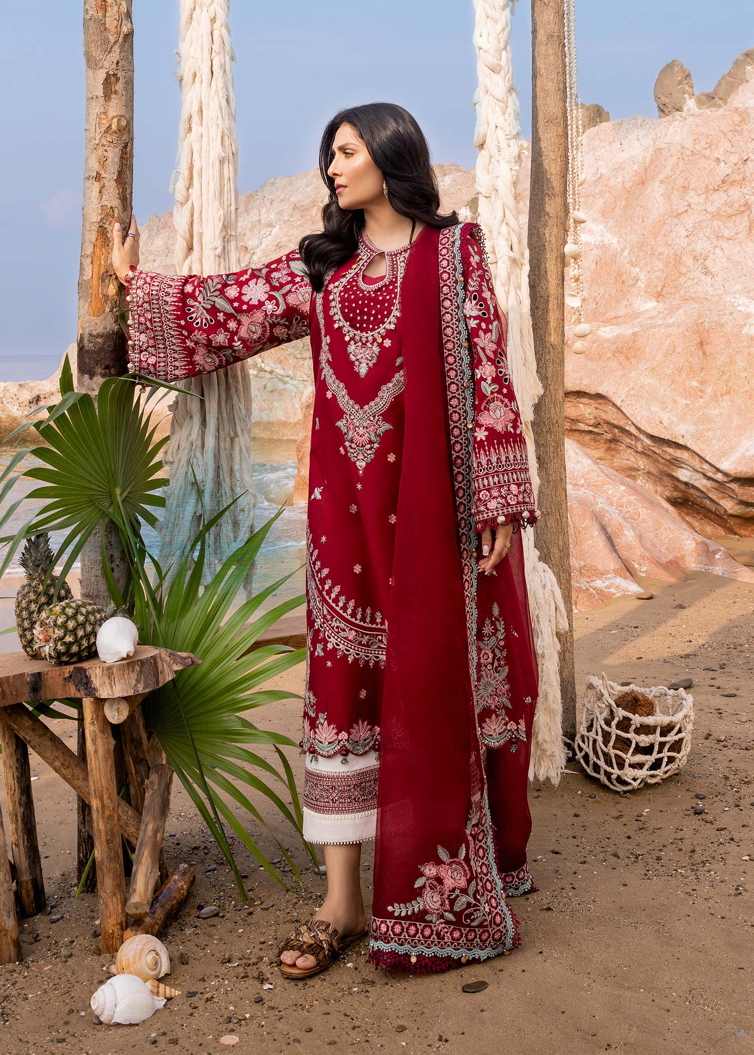 Sadaf Fawad Khan | Siraa Luxury Lawn 24| Calah (A) - Pakistani Clothes for women, in United Kingdom and United States