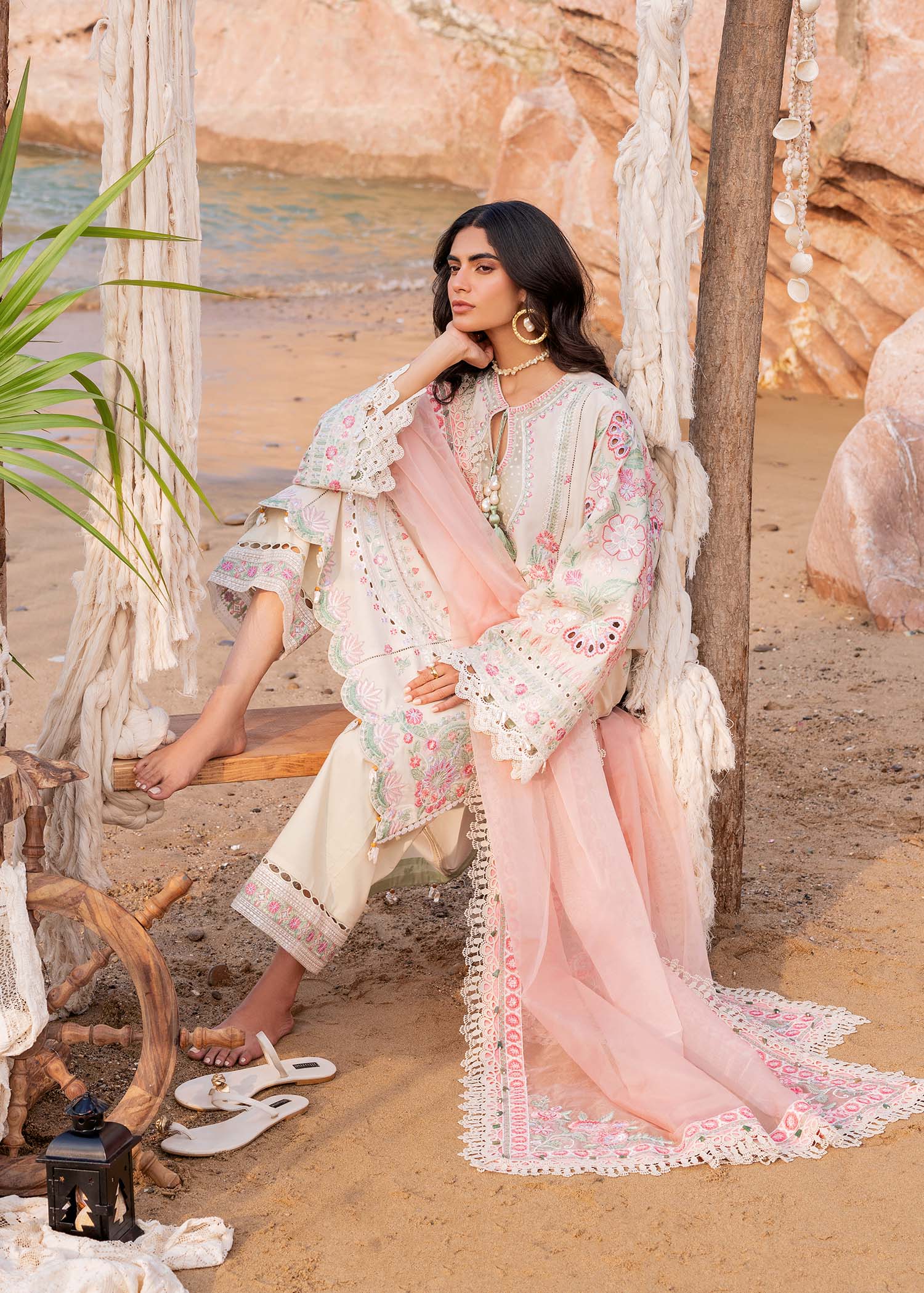 Sadaf Fawad Khan | Siraa Luxury Lawn 24| Calah (B) - Pakistani Clothes for women, in United Kingdom and United States