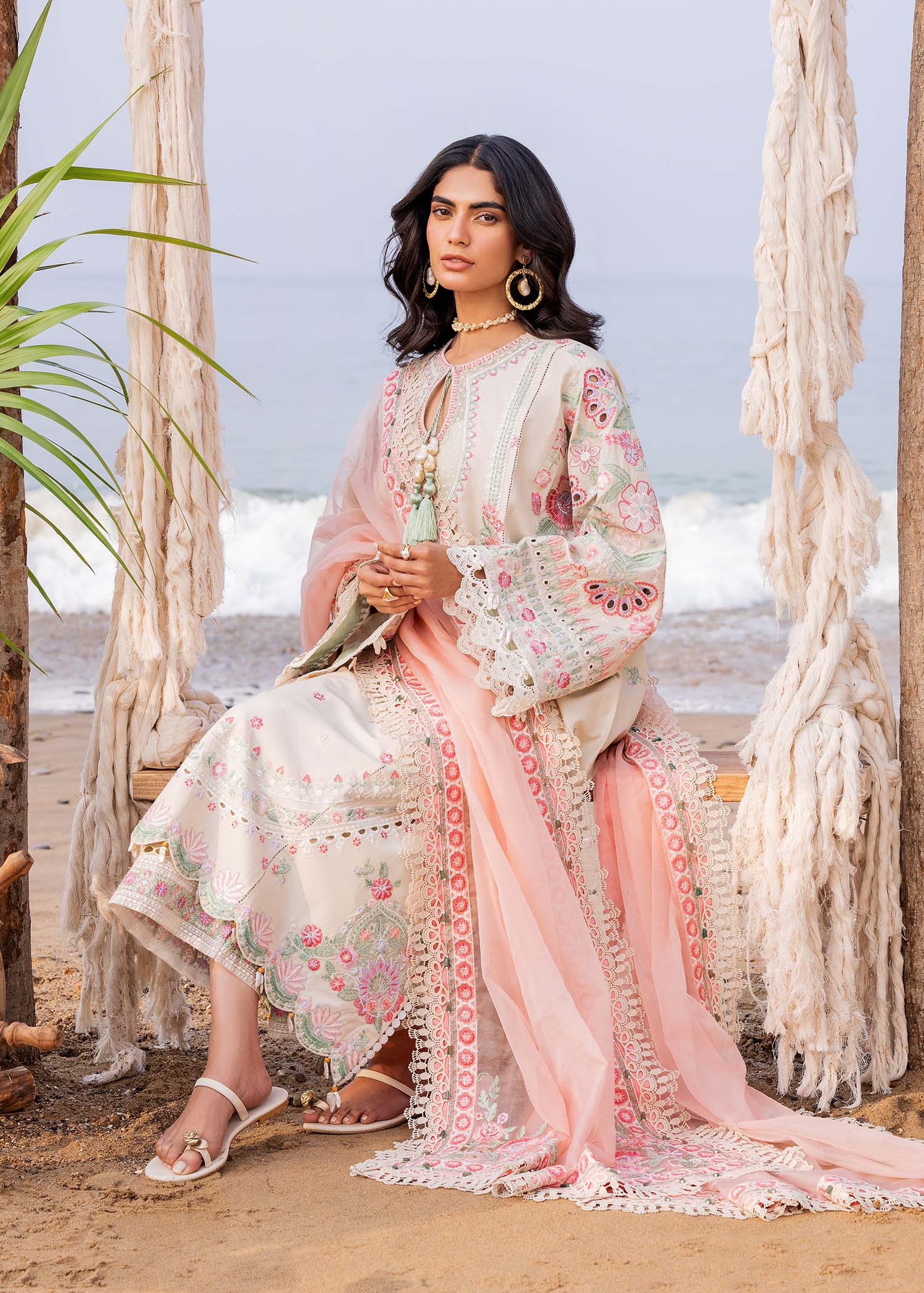 Sadaf Fawad Khan | Siraa Luxury Lawn 24| Calah (B) - Pakistani Clothes for women, in United Kingdom and United States