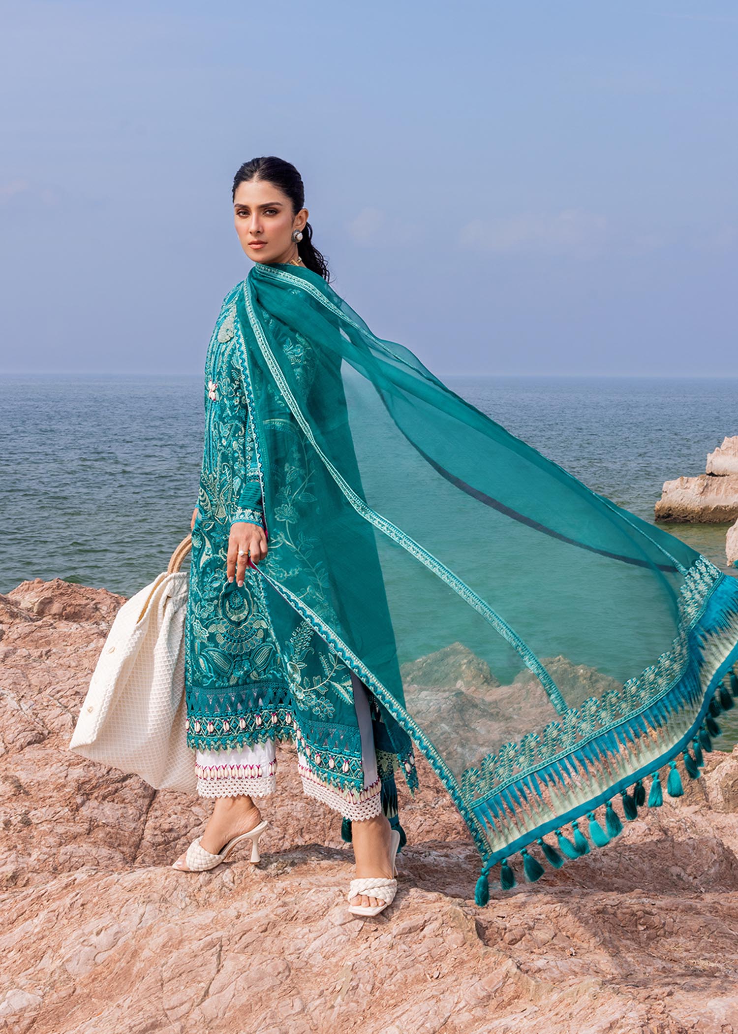 Sadaf Fawad Khan | Siraa Luxury Lawn 24| Elaheh (A) - Pakistani Clothes for women, in United Kingdom and United States