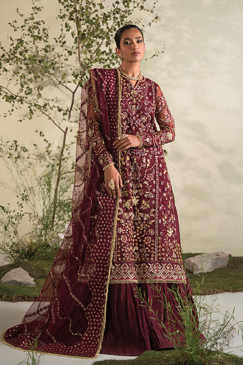 Saffron | Celeste Festive Edit 24 | Rosette - Hoorain Designer Wear - Pakistani Ladies Branded Stitched Clothes in United Kingdom, United states, CA and Australia