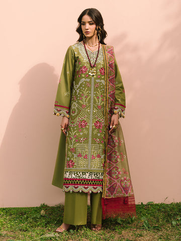 Mahnur | Dahlia Luxury Lawn 25 | Saage