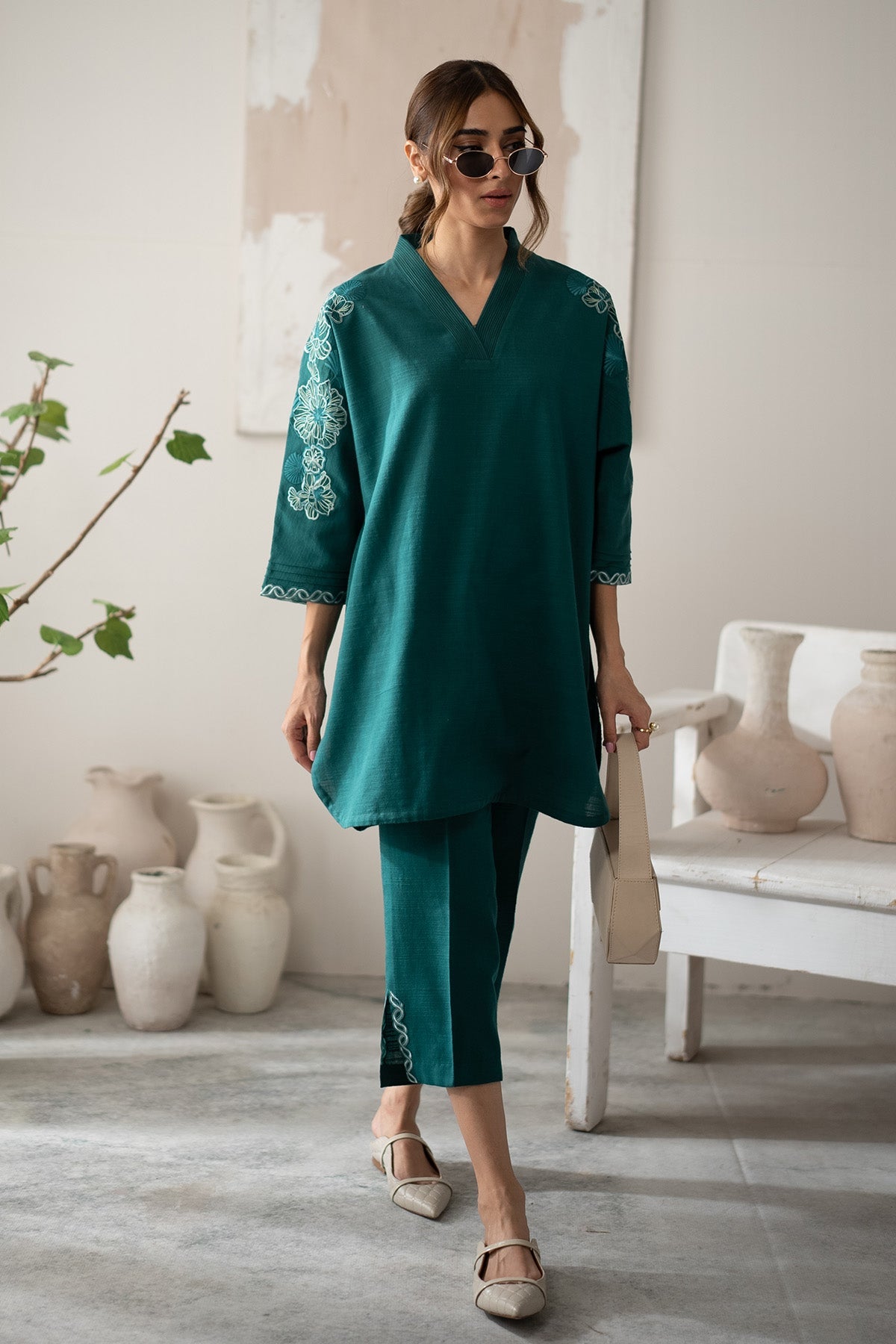 Sahar | Ready to Wear | Teal Ivy