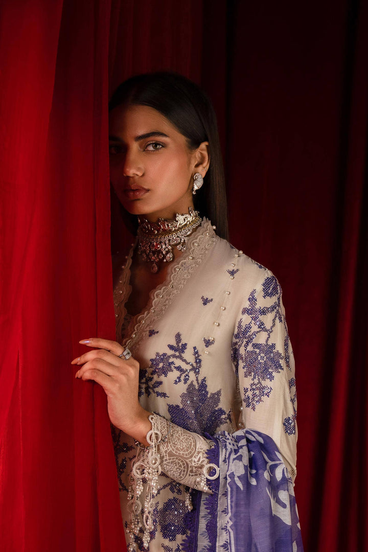 Sana Safinaz | Luxury Collection 24 | L241-008B-3CV - Hoorain Designer Wear - Pakistani Ladies Branded Stitched Clothes in United Kingdom, United states, CA and Australia
