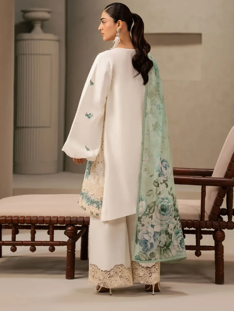 Elaf Premium | E Craft Chikankari 26 |EHC-1A VANILLA