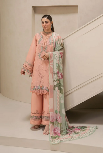 Elaf Premium | E Craft Chikankari 26 |EHC-3B DUSTROSE