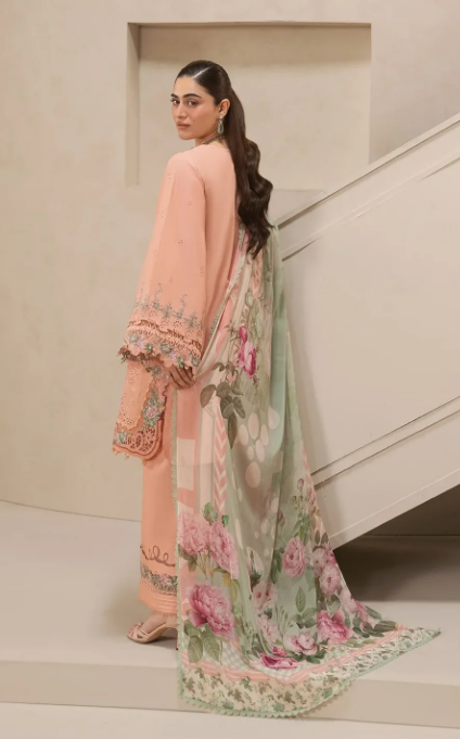 Elaf Premium | E Craft Chikankari 26 |EHC-3B DUSTROSE