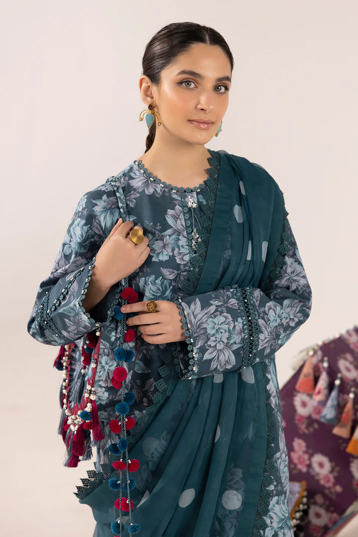 Alizeh | Sheen Lawn Prints 24 | Sea Mist - Hoorain Designer Wear - Pakistani Ladies Branded Stitched Clothes in United Kingdom, United states, CA and Australia