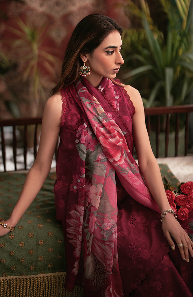 Seran | Afsanah Lawn 24 | Ruby - Hoorain Designer Wear - Pakistani Ladies Branded Stitched Clothes in United Kingdom, United states, CA and Australia