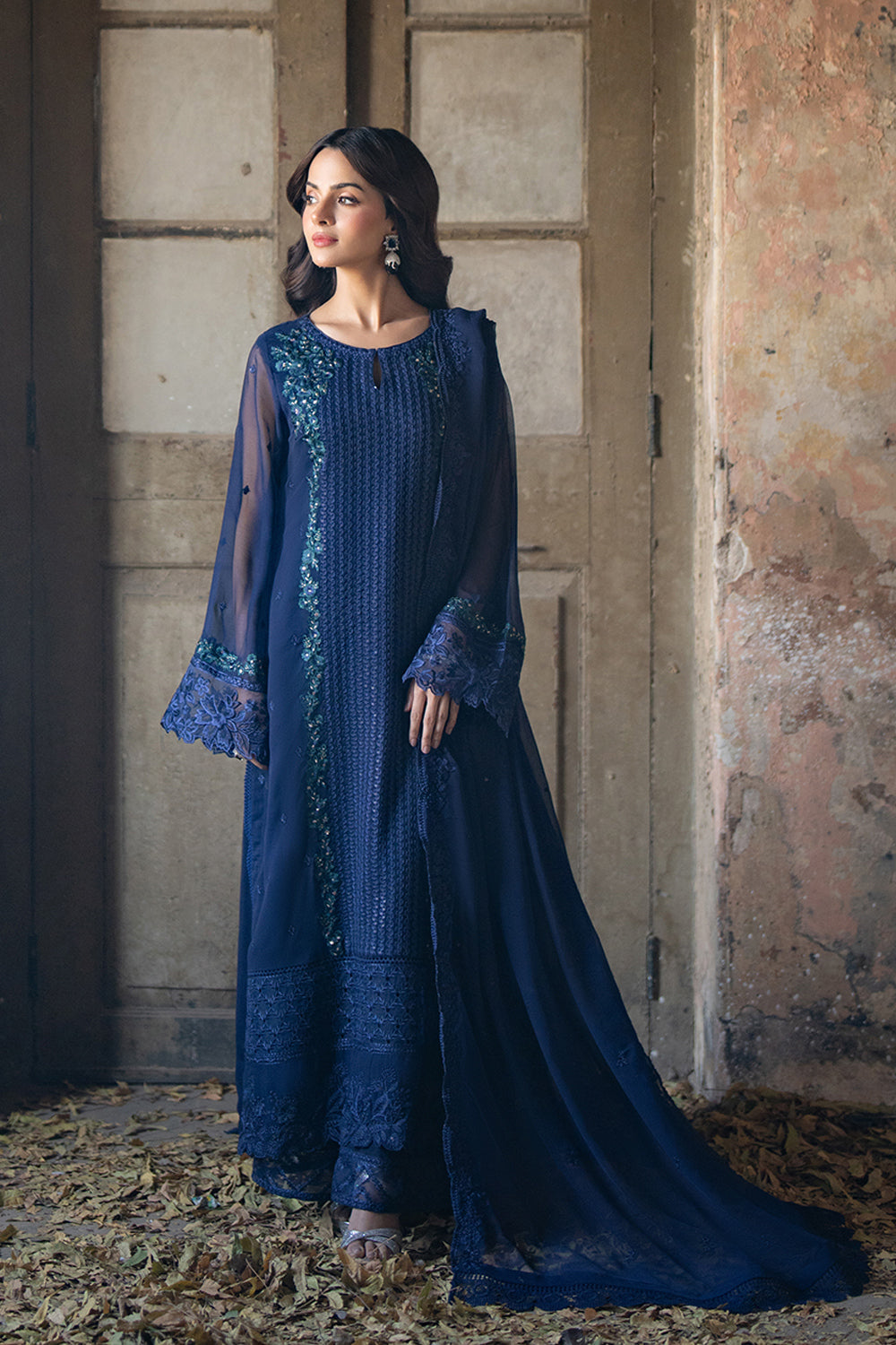 Azure | Ensembles Embroidered Formals | Serene Sapphire