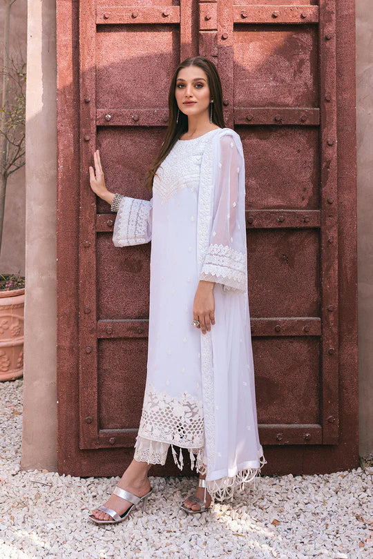 Azure | Embroidered Ensembles 3 Pcs | Snow Haze - Hoorain Designer Wear - Pakistani Ladies Branded Stitched Clothes in United Kingdom, United states, CA and Australia