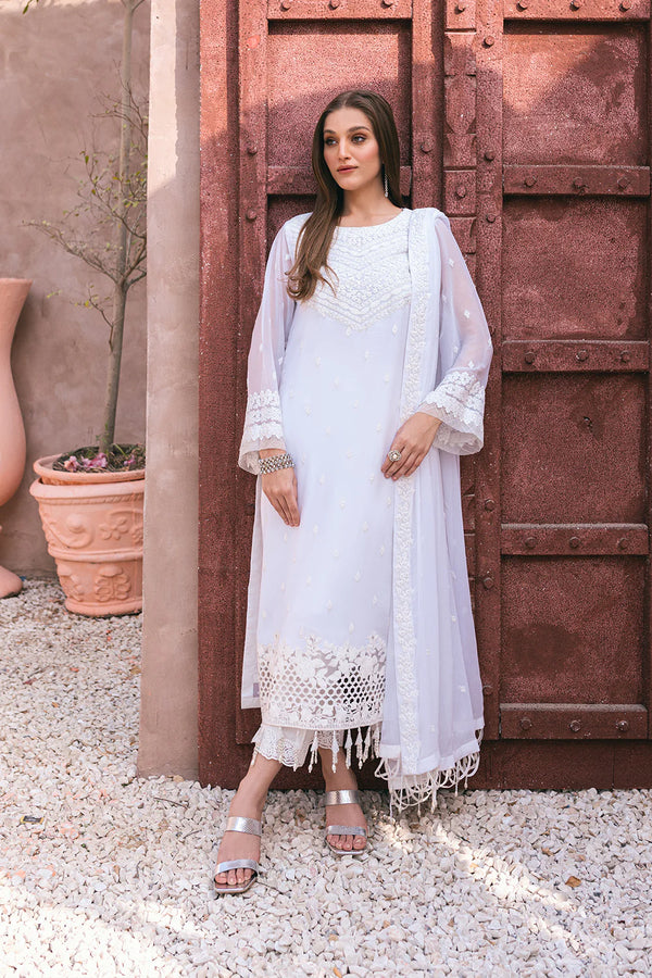 Azure | Embroidered Ensembles 3 Pcs | Snow Haze - Hoorain Designer Wear - Pakistani Ladies Branded Stitched Clothes in United Kingdom, United states, CA and Australia