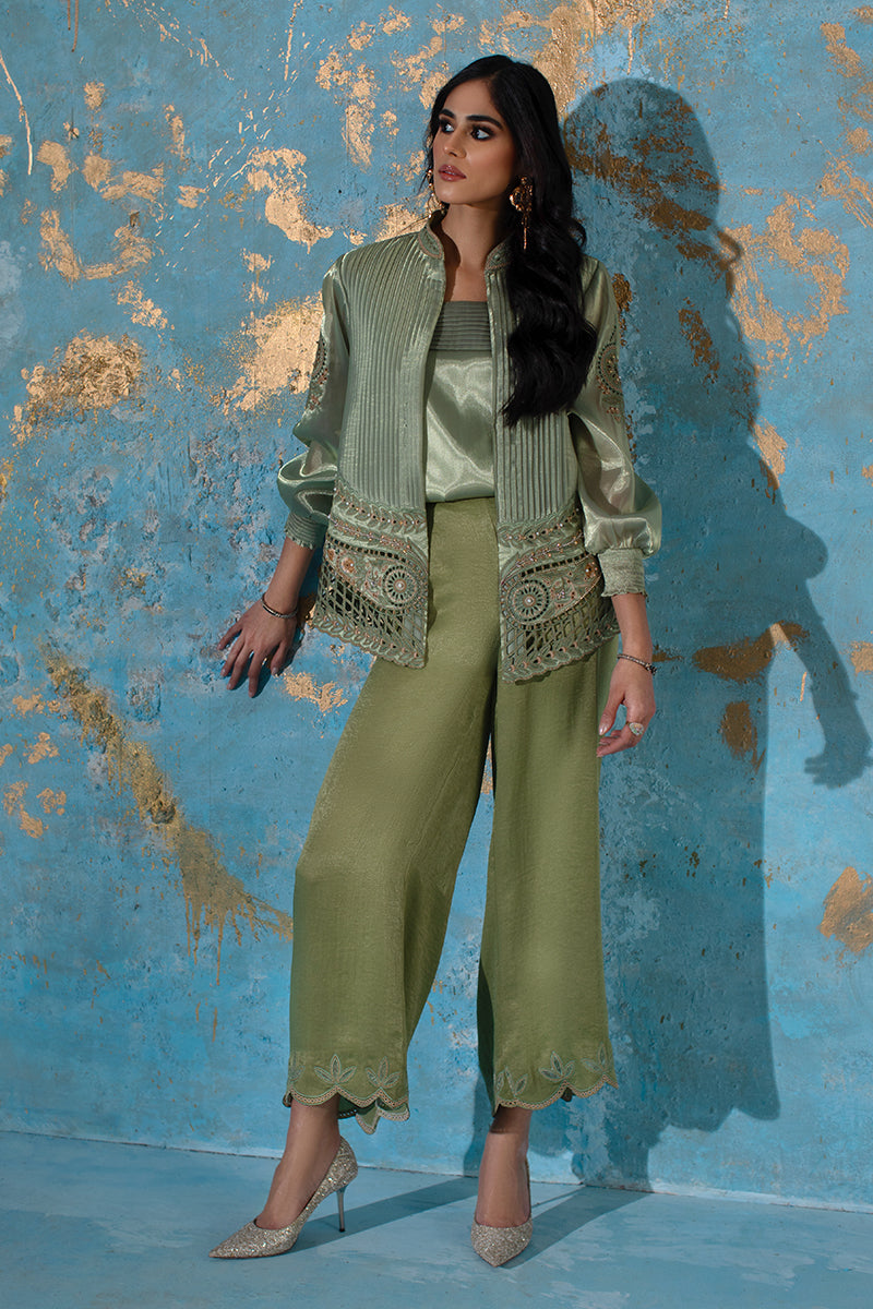 Wardha Saleem | Luxury Pret Fusion Wear | CHANTAL - JACKET SET (3 PC)