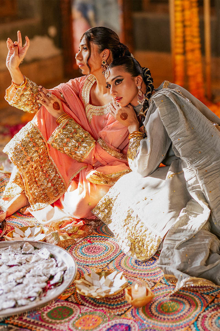 The Pink Tree Company | Gota Tikli | KARAN PHOOL - Hoorain Designer Wear - Pakistani Ladies Branded Stitched Clothes in United Kingdom, United states, CA and Australia