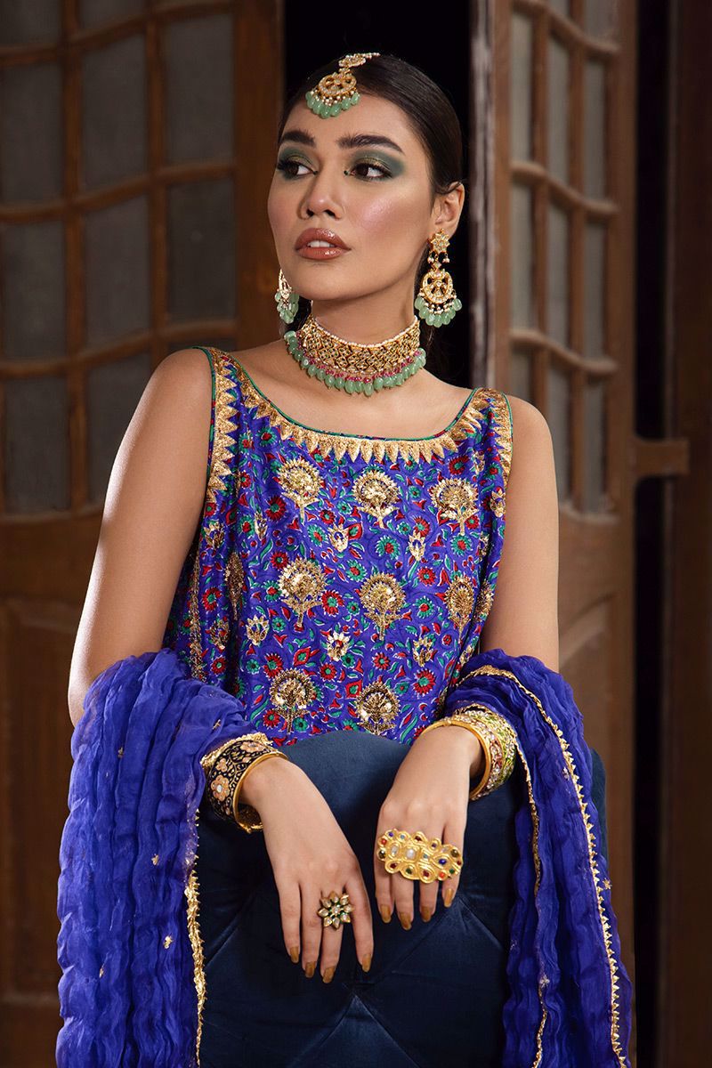 The Pink Tree Company | Wedding Wear | COBALT BLUE - Pakistani Clothes for women, in United Kingdom and United States