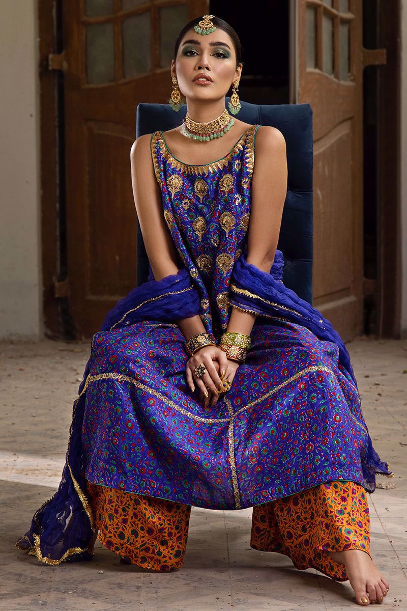 The Pink Tree Company | Wedding Wear | COBALT BLUE - Pakistani Clothes for women, in United Kingdom and United States