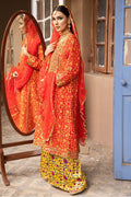 The Pink Tree Company | Wedding Wear | TANGERINE IN RED - Pakistani Clothes for women, in United Kingdom and United States