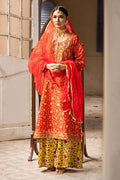 The Pink Tree Company | Wedding Wear | TANGERINE IN RED - Pakistani Clothes for women, in United Kingdom and United States