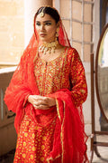 The Pink Tree Company | Wedding Wear | TANGERINE IN RED - Pakistani Clothes for women, in United Kingdom and United States