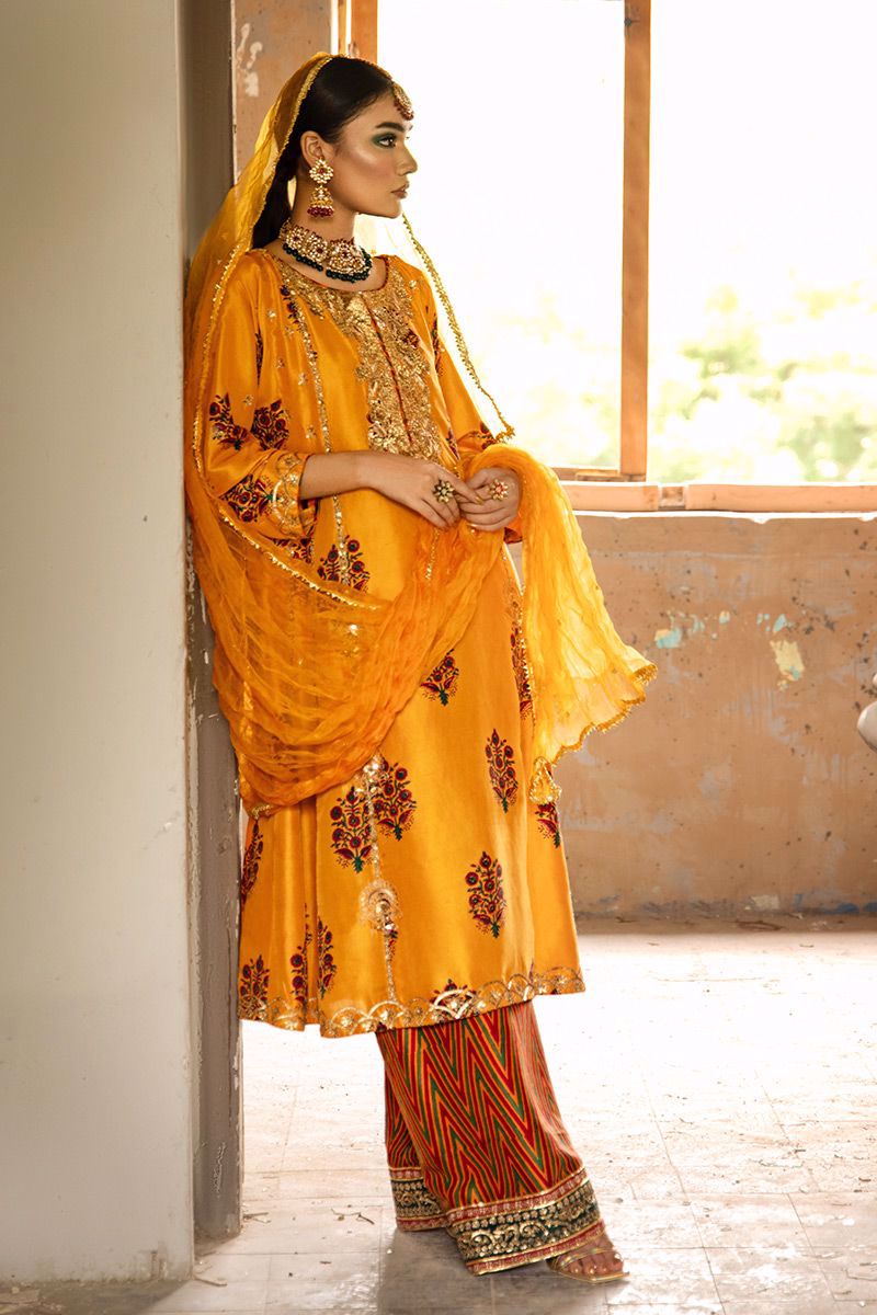 The Pink Tree Company | Wedding Wear | SAFFRON SYMPHONY - Pakistani Clothes for women, in United Kingdom and United States