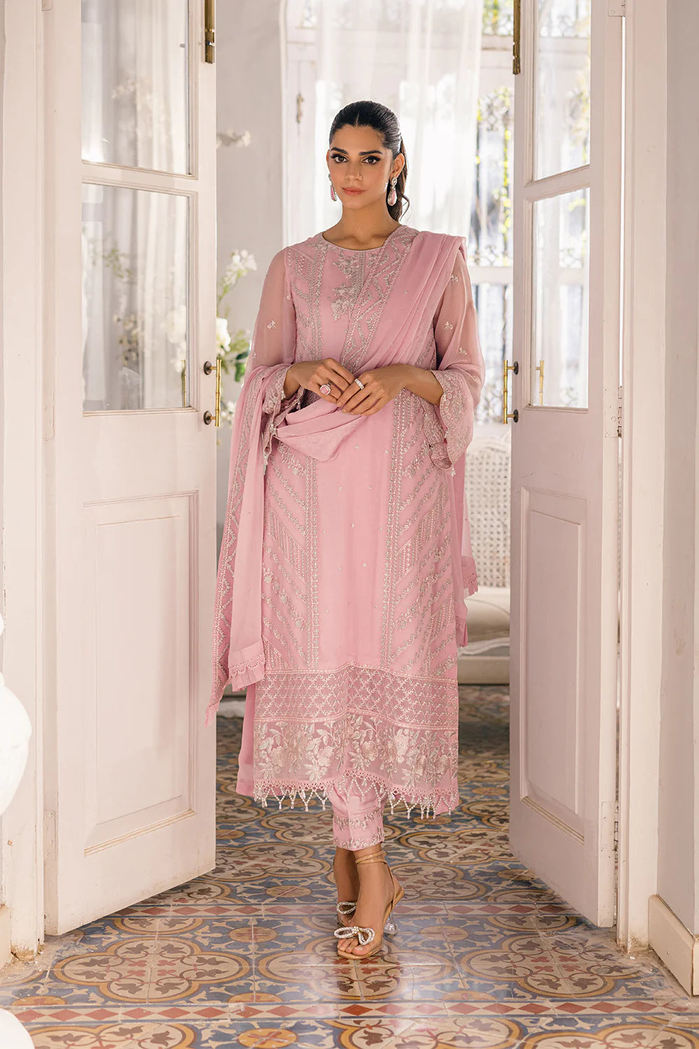 Azure | Ensembles Embroidered Formals | Tender Tulip - Pakistani Clothes for women, in United Kingdom and United States