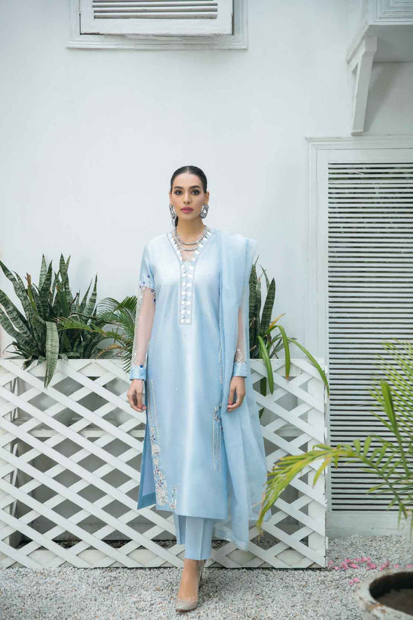 Leon | Leon Luxe Collection | BEAU BLUE - Hoorain Designer Wear - Pakistani Ladies Branded Stitched Clothes in United Kingdom, United states, CA and Australia