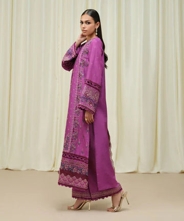 Sapphire | Fall Winter 25 | 3 Piece - Embroidered Raw Silk Suit U3FELX25V637