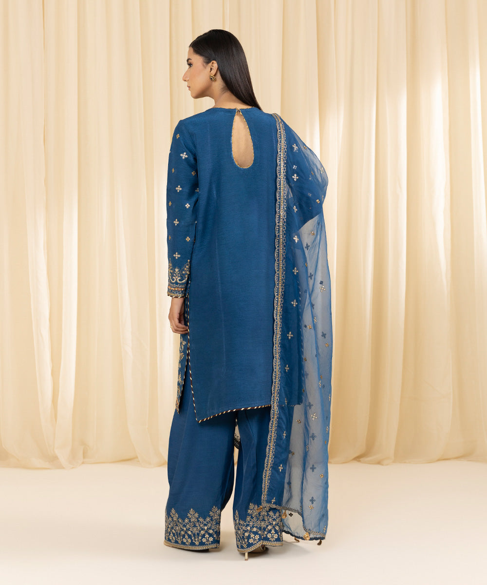 Sapphire | Festive 24 | RAW SILK SUIT SS09