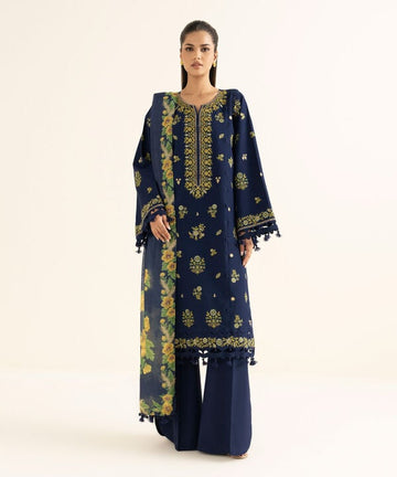 Sapphire | Fall Winter 25 |3 Piece - Embroidered Dobby Suit U3PEST25V825