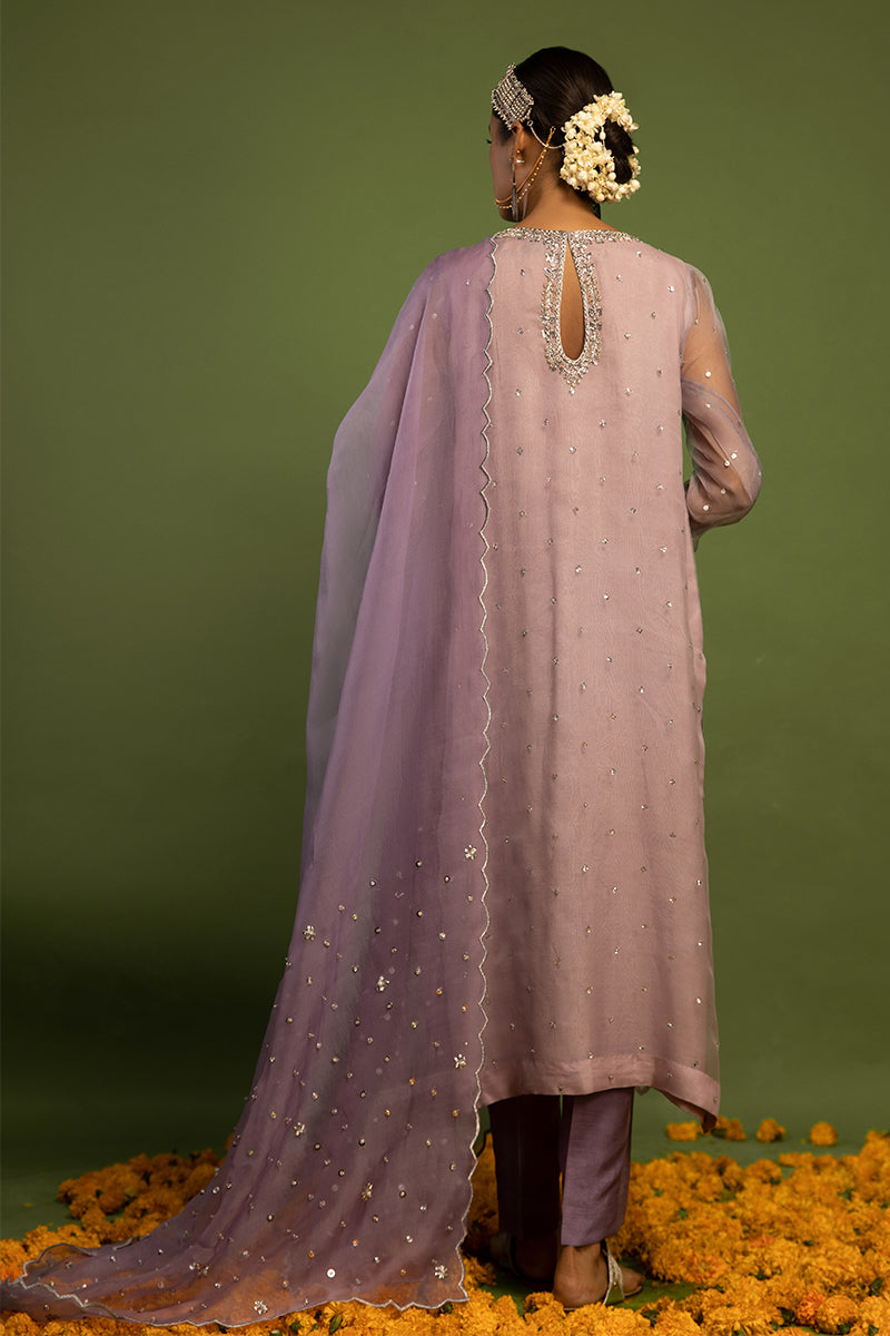 Wardha Saleem | Luxury Pret Traditional Wear | SARAAB - LILAC HEAVY FORMAL (2 PC)