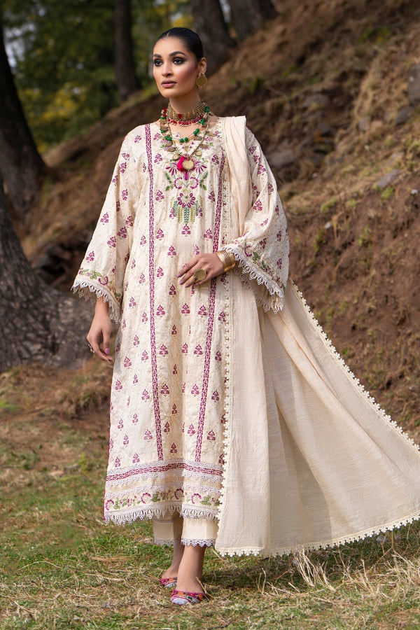 Ittehad | Hussan e Jahan Lawn | SLUB LAWN DUPATTA S02 - Pakistani Clothes for women, in United Kingdom and United States