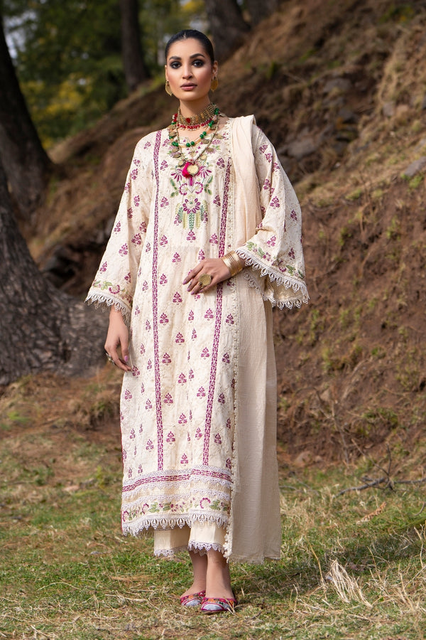 Ittehad | Hussan e Jahan Lawn | SLUB LAWN DUPATTA S02 - Pakistani Clothes for women, in United Kingdom and United States