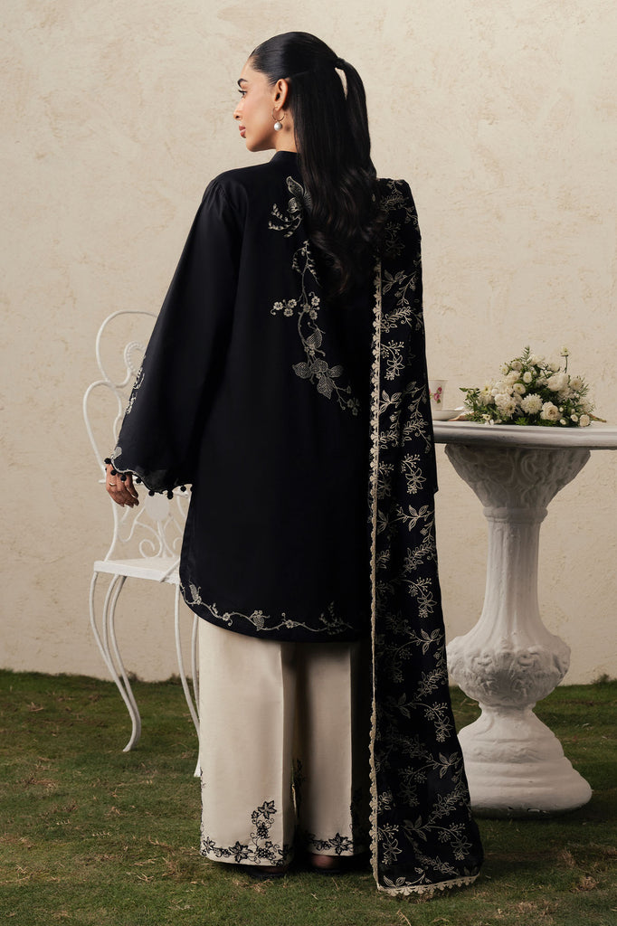 Cross Stitch | The Moonsoon Edit 26 | EBONY LACE-3PC PRINTED SUIT