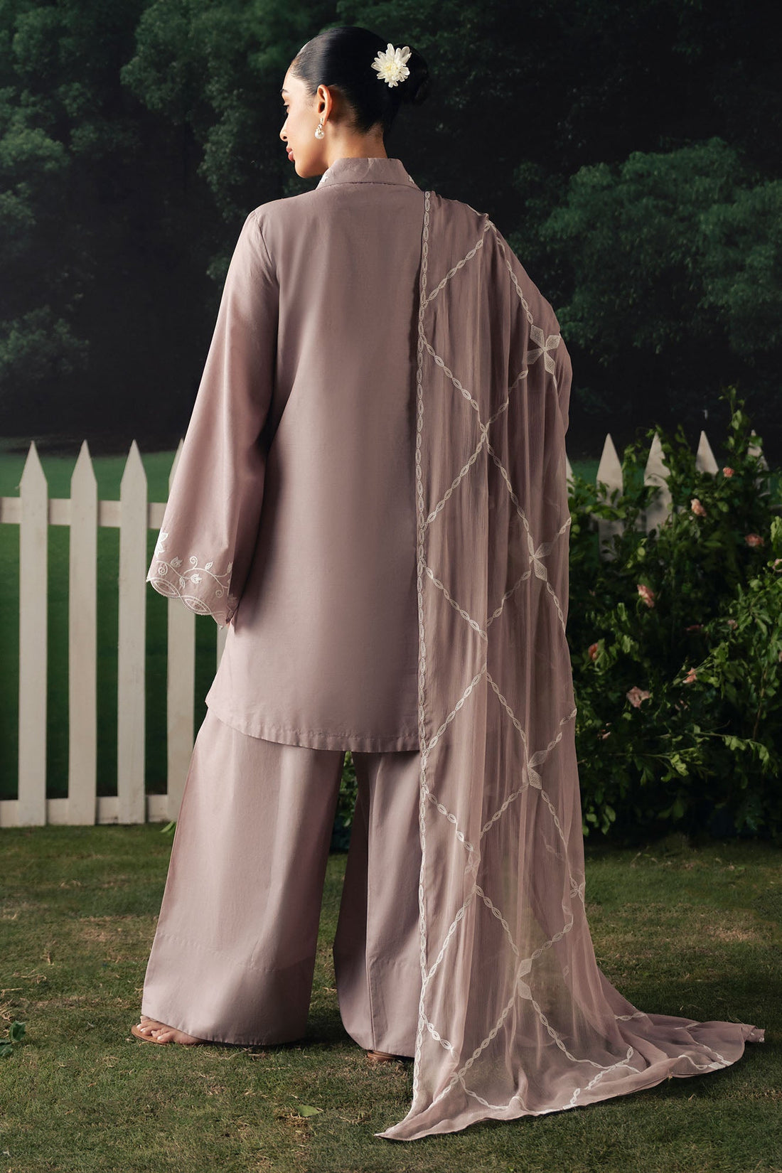 Cross Stitch | The Moonsoon Edit 26 | MAUVE WHISPER-3PC EMBROIDERED SUIT