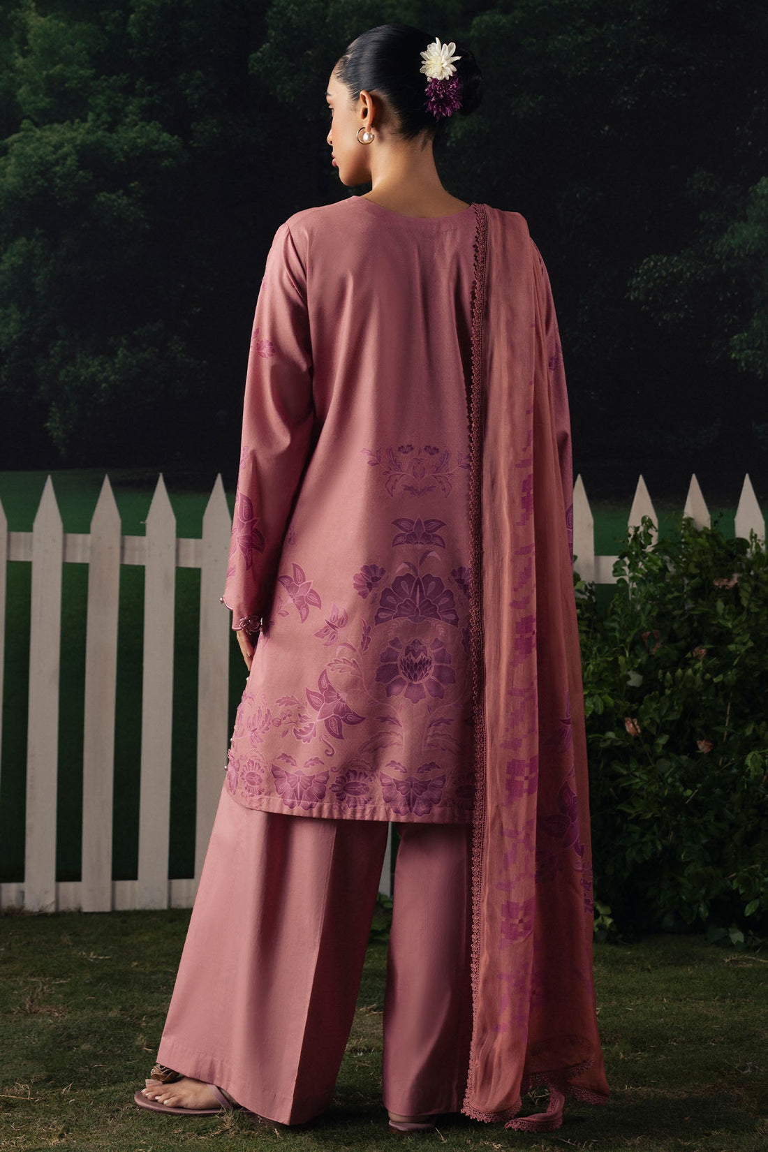 Cross Stitch | The Moonsoon Edit 26 | BLUSH ESSENCE-3PC PRINTED SUIT