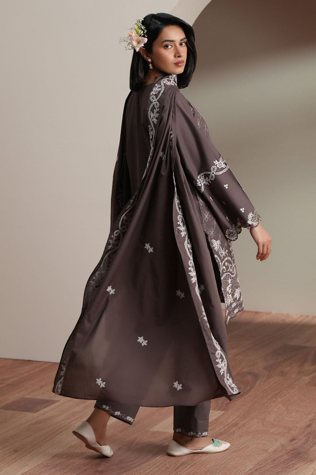 Cross Stitch | Mahiri Embroidered Collection 26 |COCOA WHISPER