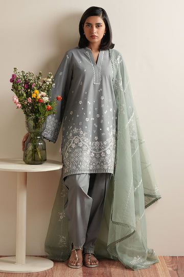Cross Stitch | Mahiri Embroidered Collection 26 |AQUA REVERIE